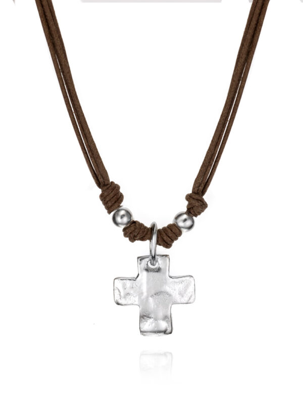 Cruz plata lisa
